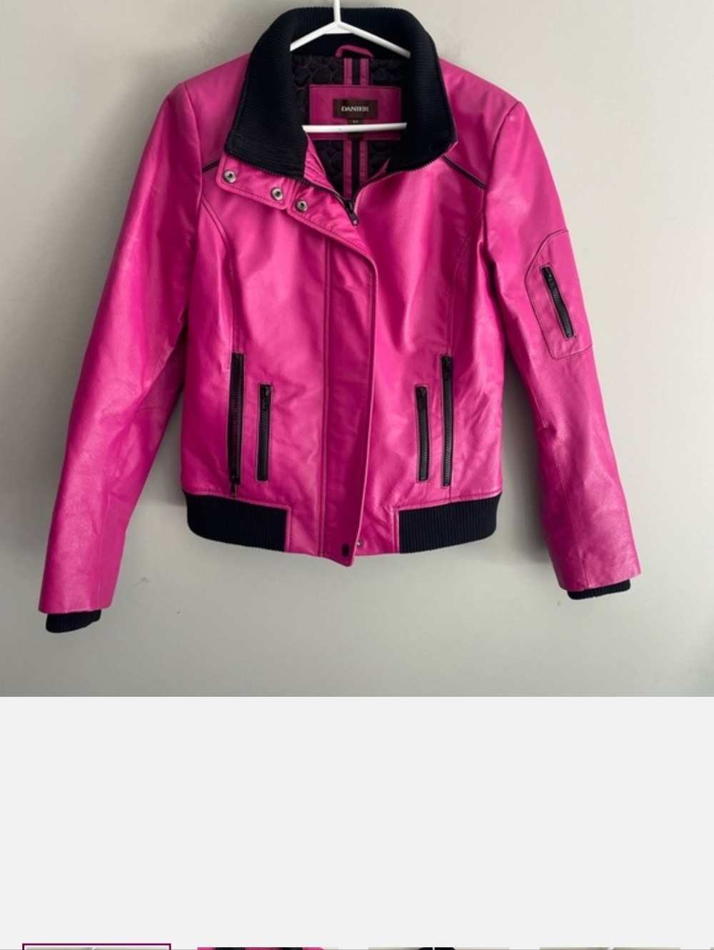 Danier Leather Pink Moto Jacket